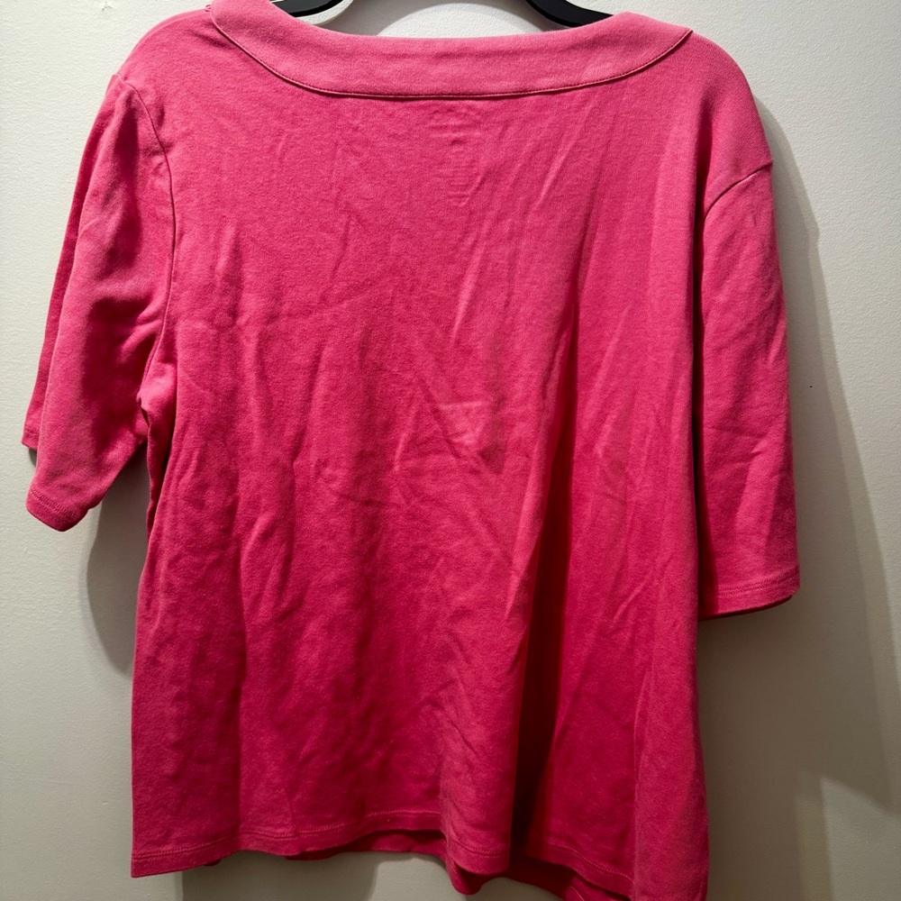 Croft & Barrow Pink Short Sleeve Top, Women's Size XXL - Picture 3 of 3